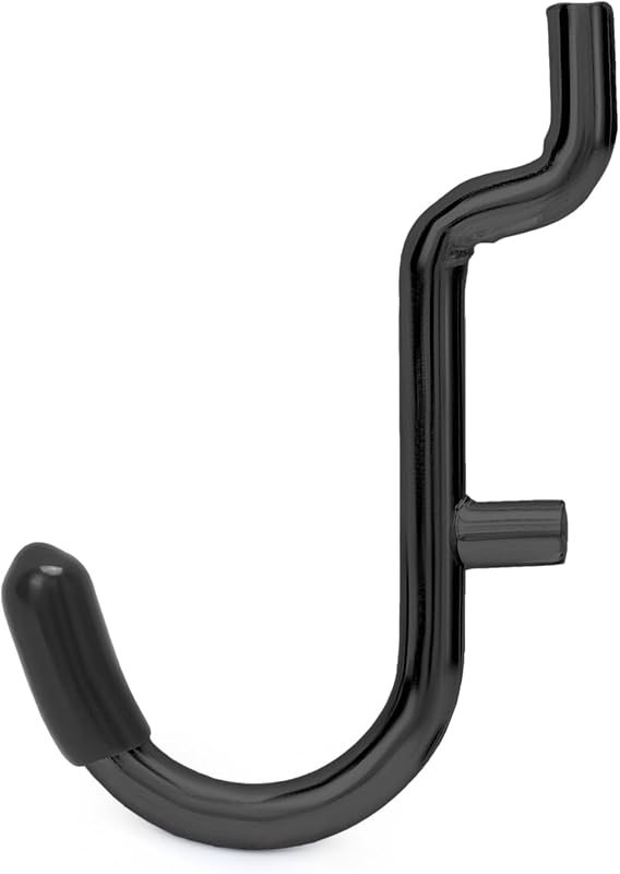 Ganchos metal 1/4" para tablero clavijas 60pzas negro
