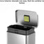 Bote basura acero inox 50L forro resistente huellas