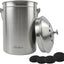 Cubo compostaje acero inox 1.6gal con 4 filtros carbón