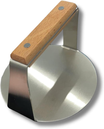 Prensa hamburguesas acero inox 6pulg antiadherente