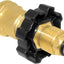 Adaptador propano POL a QCC1 con válvula de latón
