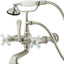 Grifo vintage bañera 7pulg ducha mano níquel