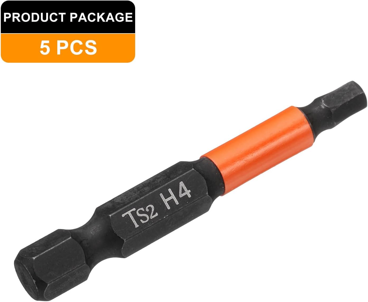 5 Brocas Hex 0.157pulg S2 Acero Magnético Impacto