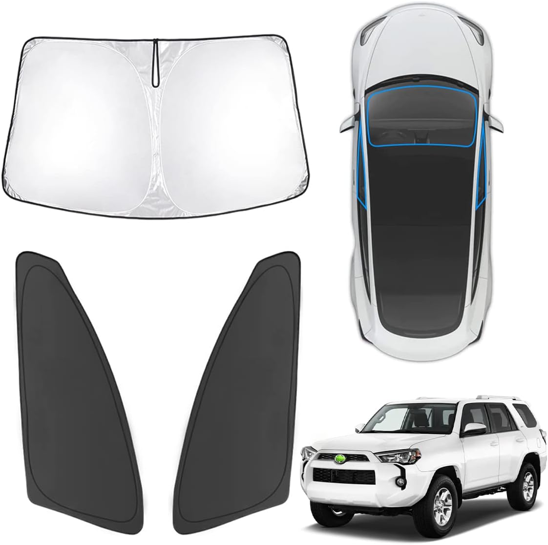 3 Parasoles para Toyota 4Runner 2010-25 ajuste personalizado
