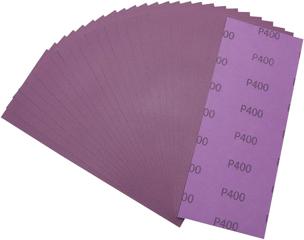 Papel lija grano 400 para madera metal y automotriz 9x3.6