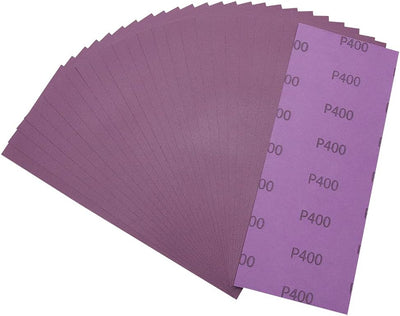 Papel lija grano 400 para madera metal y automotriz 9x3.6