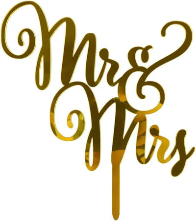 Decoración acrílico para tartas Mr & Mrs boda aniversario