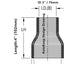 Manguera silicona reductora 76mm a 102mm 4 capas reforzada