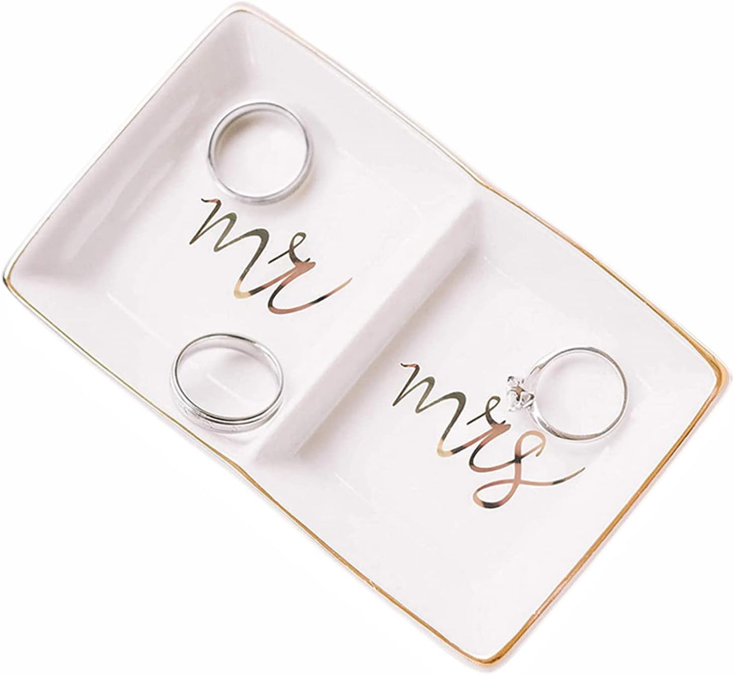 Plato cerámica para anillos boda compromiso