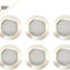 Lámparas techo LED blanco cálido aluminio set 6