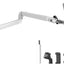 Brazo micrófono ajustable con elevador 15cm soporte escritorio