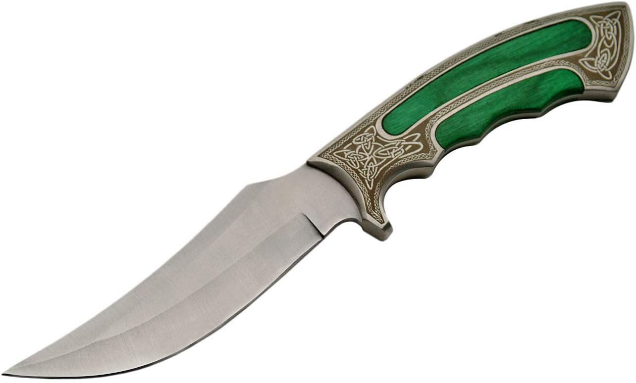 Cuchillo campamento 10pulg acero inox mango madera funda