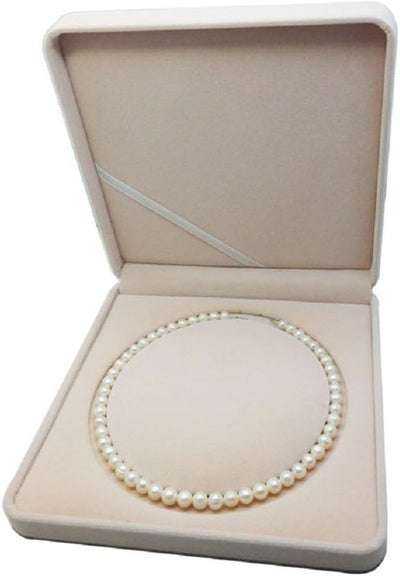 Set joyería estuche terciopelo collar pendientes anillo beige