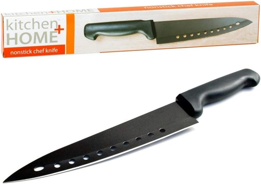 Cuchillo antiadherente sushi acero inox 8pulg Negro