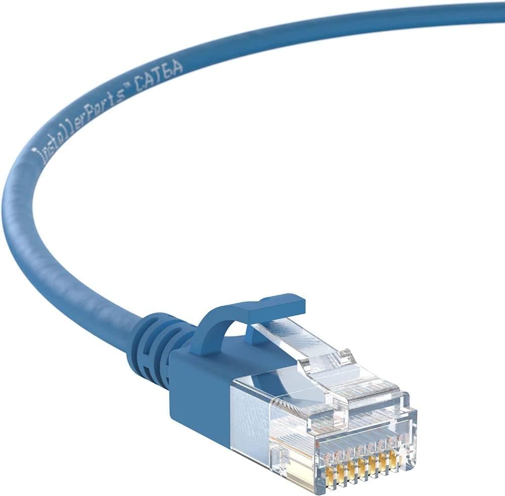 Cable Ethernet Cat6A Slim UTP 7ft pack 10 azul 10Gbps 550MHz