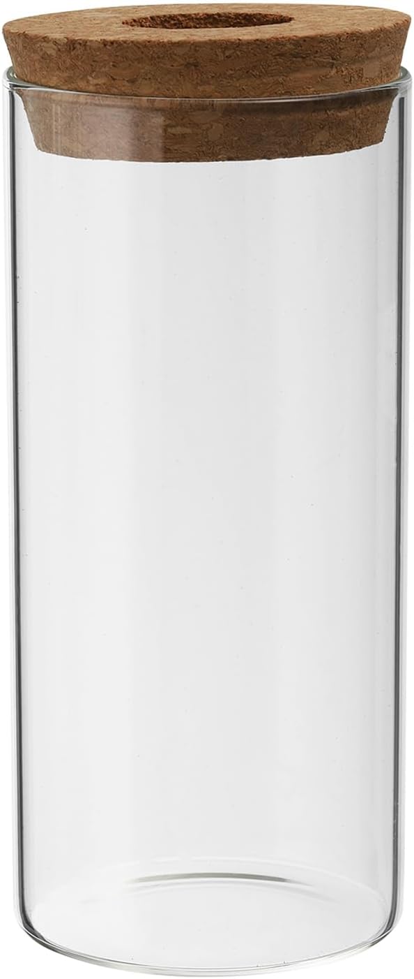 Terrario plantas 4.7x2.6" jarrón vidrio con tapón corcho