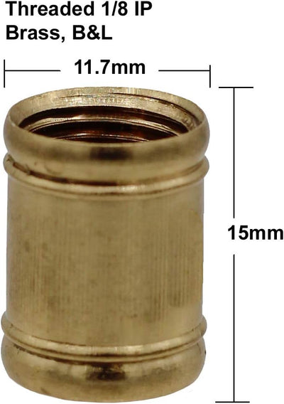 Acoplamiento latón 1/2pulg 1/8ip para lámparas set 6