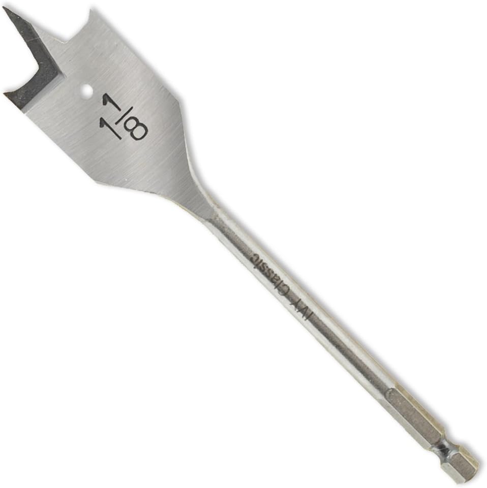 Broca pala madera Swift Bore 1-1/8x6 pulg acero alto carbono