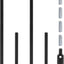 Set 4 Postes Extensión Lámpara Araña Negro