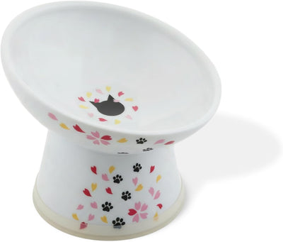 Cuenco elevado para gatos cerámica 15° antideslizante