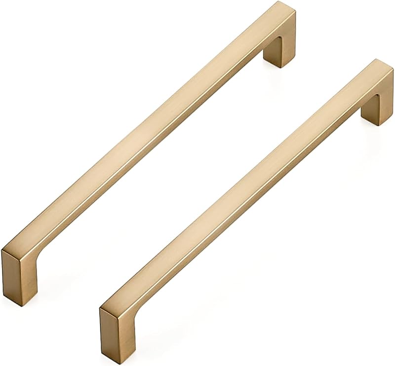 30 Manijas Cuadradas Bronce Champán para Gabinete 6-1/4"