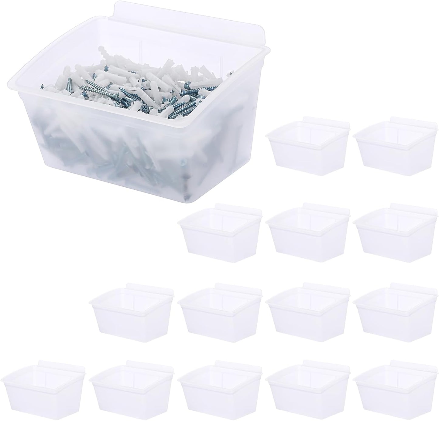 15 Cubos Organiz. Pared Listones Plástico Garaje
