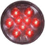 Luz trasera redonda roja 4" lente transparente montaje ojal
