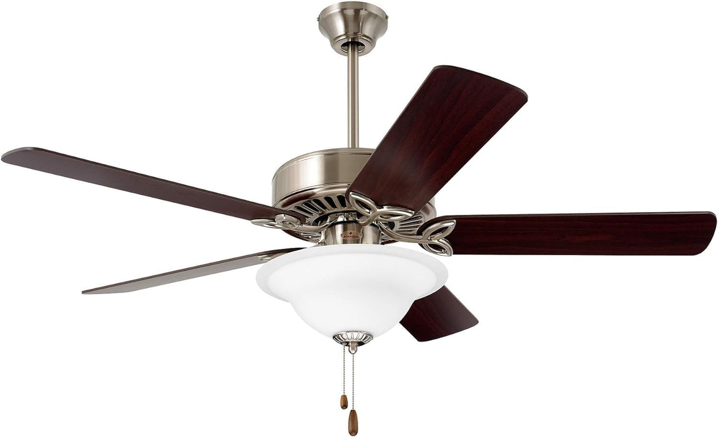 Ventilador techo LED acero cepillado 50pulg doble montaje