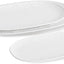 Set platos ovalados cerámica blanca apilable para servir