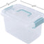 Contenedor 6qt plástico con mango verde menta 6 Pzas