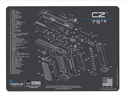 Alfombrilla CZ75 acolchada 0.118" para armas