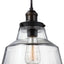 Lámpara colgante vidrio latón 1 luz 10x10pulg 60W