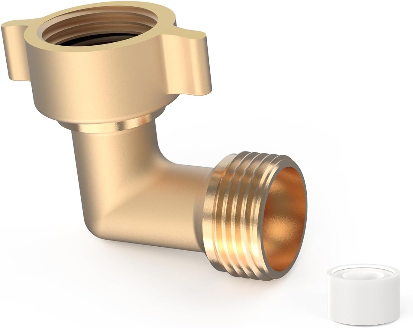 Adaptador codo manguera agua RV 90 grados