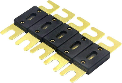 Pack 5 fusibles ANL 500amp chapado oro