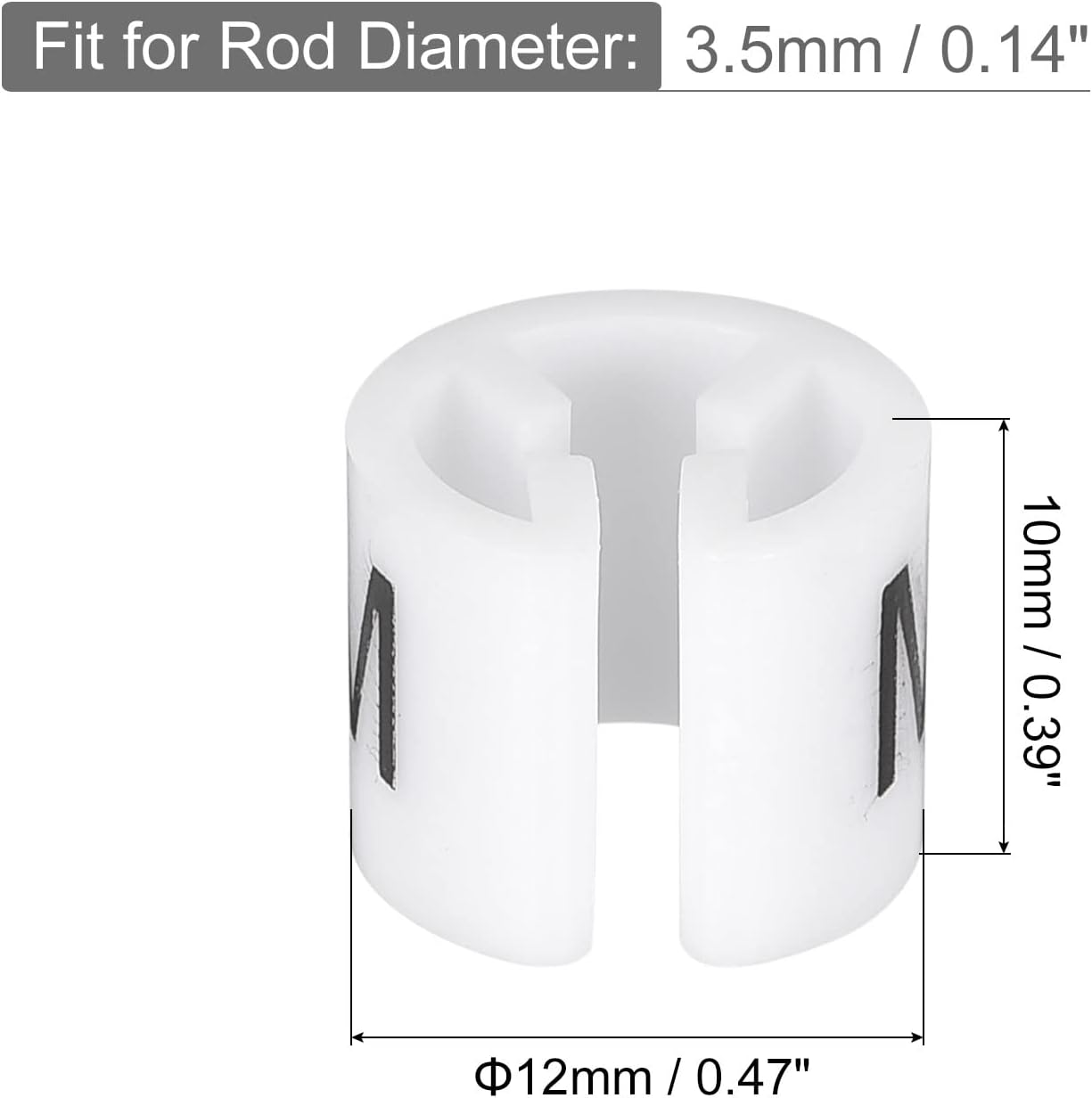Marcador colgar ropa tamaño M 0.138" blanco set 100