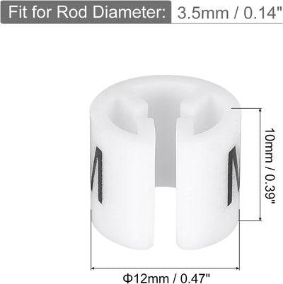 Marcador colgar ropa tamaño M 0.138" blanco set 100