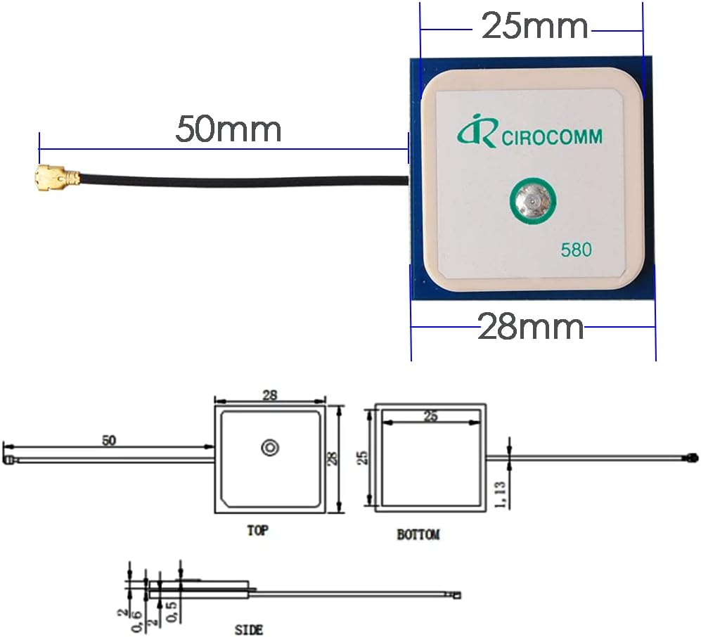 Antena GPS activa BT-580 32 dB 1575.42 MHZ