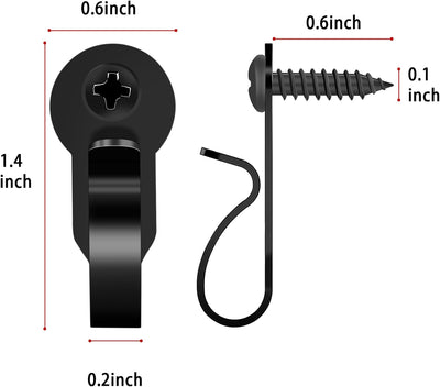 Ganchos acero inox negro para luces al aire libre