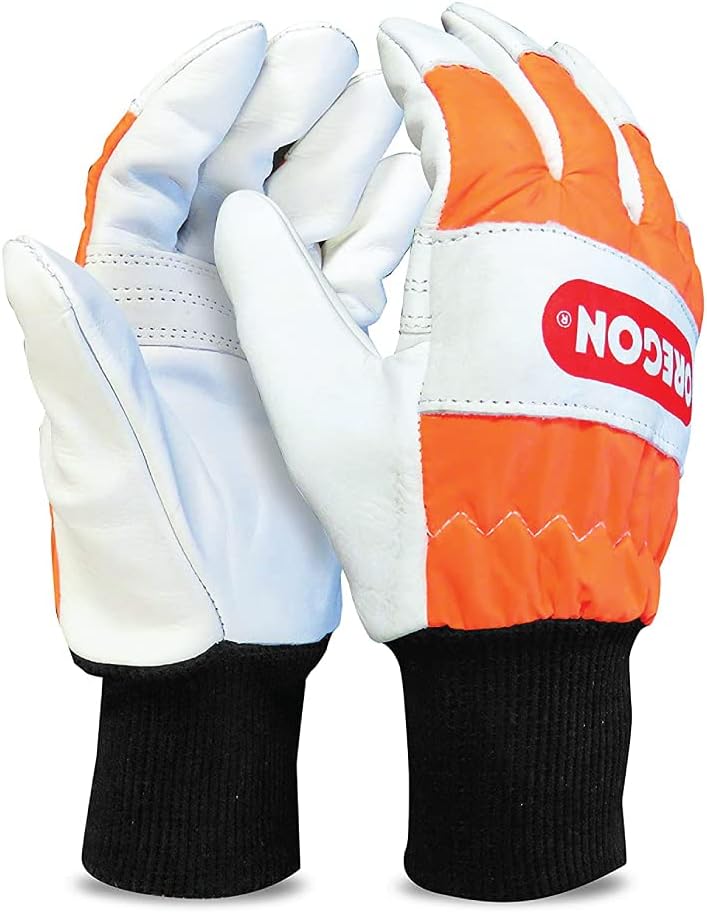 Guantes motosierra mano izquierda cuero talla mediana
