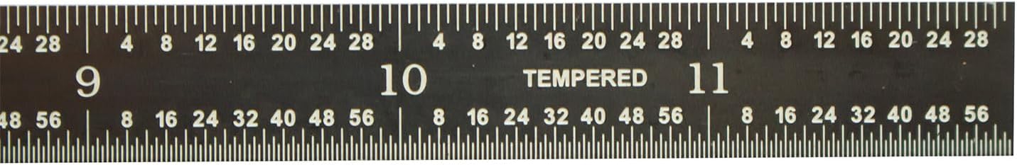 Regla acero inox 12pulg 1/50" espesor alta precision