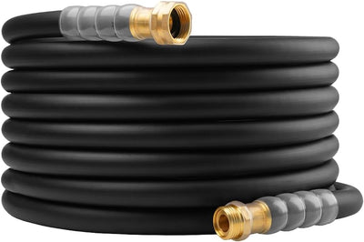 Manguera jardín 25ft 5/8pulg 300PSI goma híbrida negro