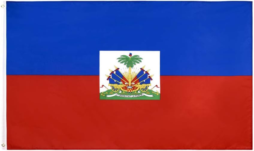 Bandera Haití 3x5ft con ojales latón