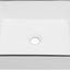 Fregadero rectangular 19x15pulg blanco borde negro cerámica