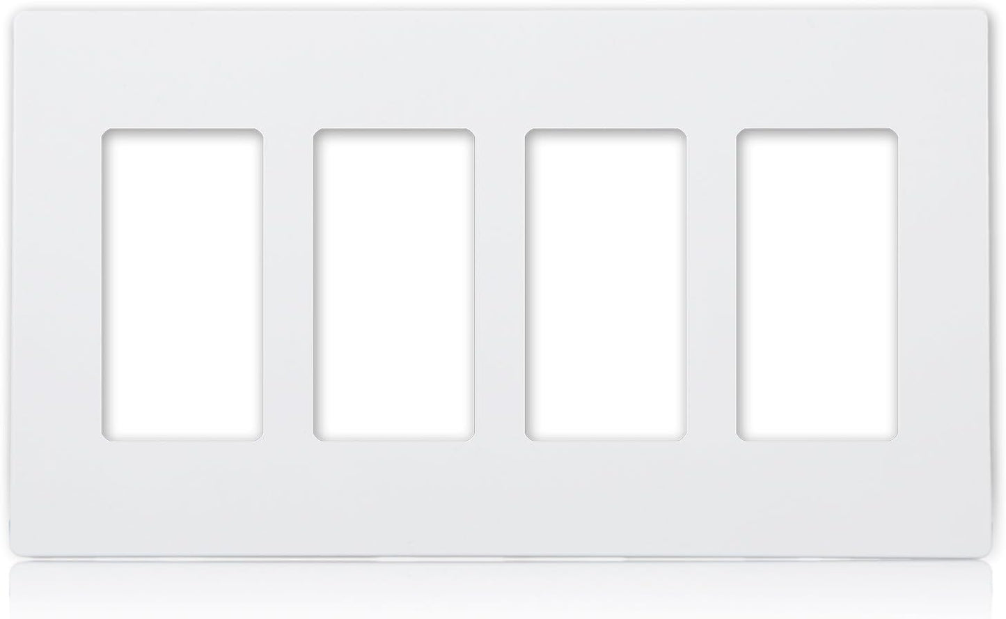 10 Placas Pared Sin S 4 Segmentos Blanco Estándar