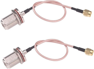 2 Pzas Adaptador SMA a N Coaxial 7.9pulg