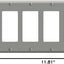 Placa GFCI pared 6 ventanas termoestable color gris
