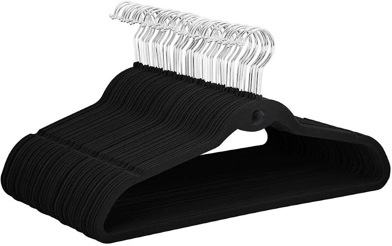 100 Perchas Terciopelo Antiderrap Perchas Ropa Negro