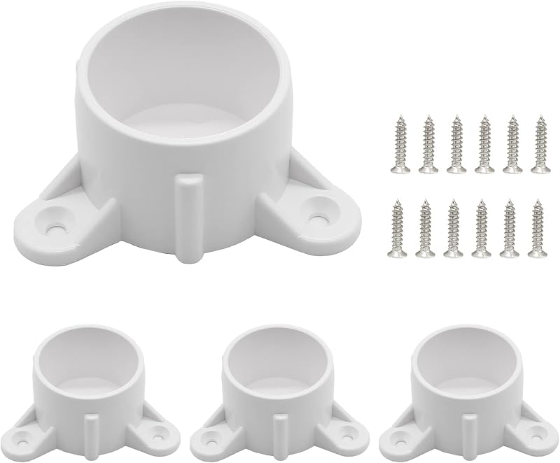 Tapones PVC 1pulg para patas mesa soporte varilla blancas 4pzas