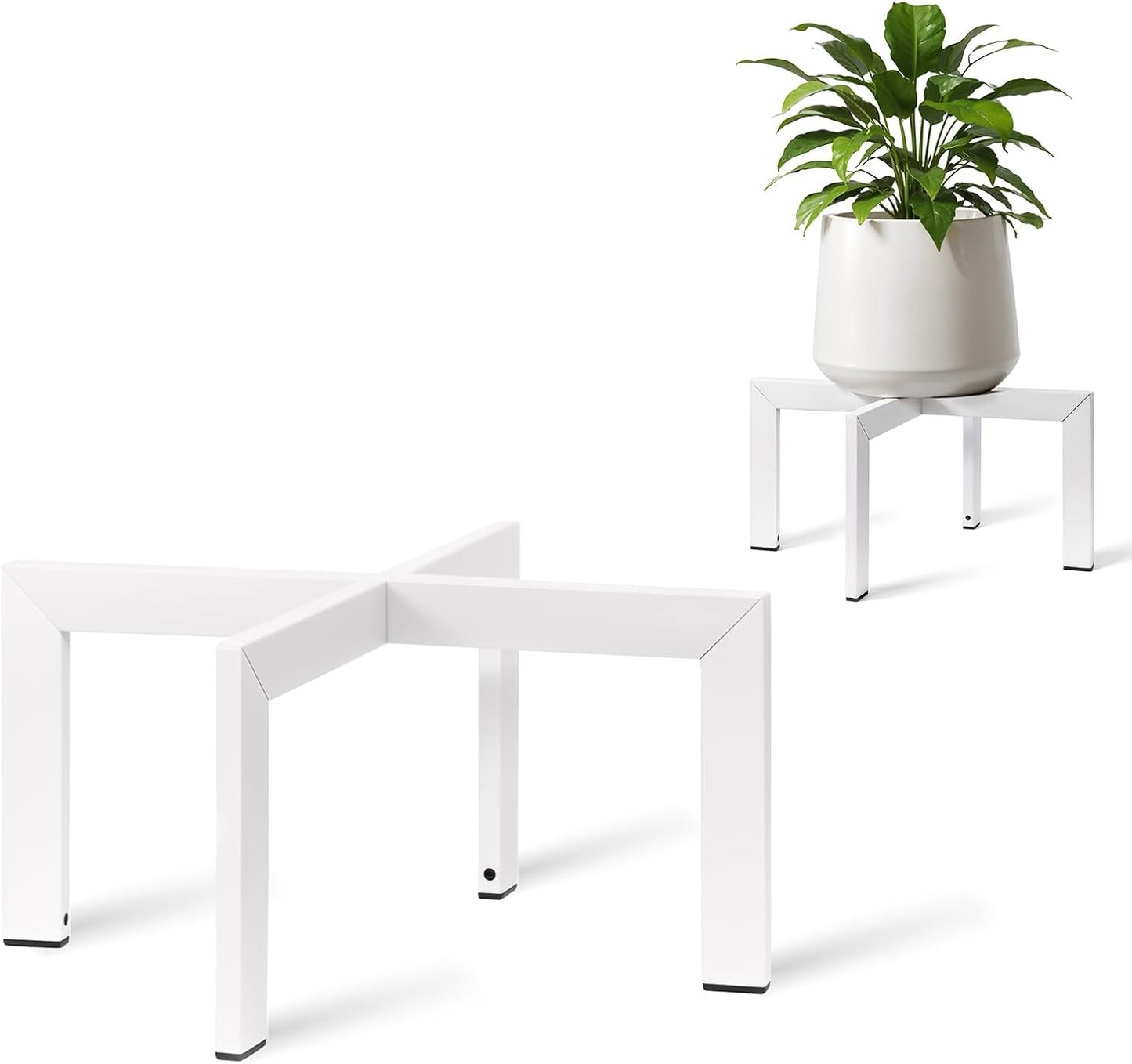 Soporte planta ratán y metal interior exterior
