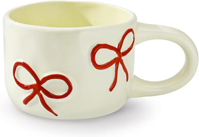 Taza cerámica café té leche cacao 8.5oz rojo